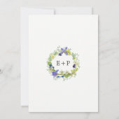 Geheime tuin rustieke Boho Wildbloemen bruiloft Kaart (Achterkant)