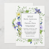 Geheime tuin rustieke Boho Wildbloemen bruiloft Kaart (Voorkant / Achterkant)