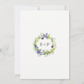 Geheime tuin rustieke Boho Wildbloemen bruiloft Kaart (Achterkant)