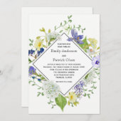 Geheime tuin rustieke Boho Wildbloemen bruiloft Kaart (Voorkant / Achterkant)