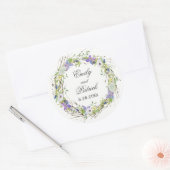 Geheime tuin rustieke Wildbloemen krans Ronde Sticker (Envelop)