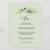 Geheime tuin rustieke Wildbloemen Menu (Voorkant / Achterkant)