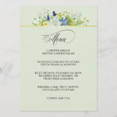 Geheime tuin rustieke Wildbloemen Menu (Voorkant)