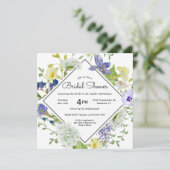 Geheime tuin rustieke Wildbloemen Vrijgezellenfees Kaart (Staand voorkant)