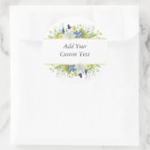 Geheime tuin rustieke wilde bloemen ronde sticker (Tas)