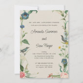 Geheime tuin Wildbloemen bruiloft uitnodiging (Voorkant)