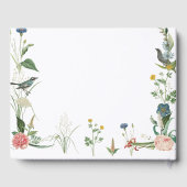 Geheime tuin Wildbloemen Lijst bruiloft gastenboek (Achterkant)