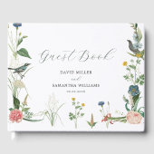 Geheime tuin Wildbloemen Lijst bruiloft gastenboek (Voorkant)