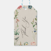 Geheime tuin wilde bloemen frame bedankkaart cadeaulabel (Voorkant)