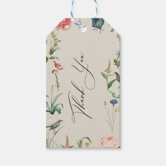 Geheime Tuin WildFlowers Frame Bedank kaart Cadeaulabel (Voorkant)