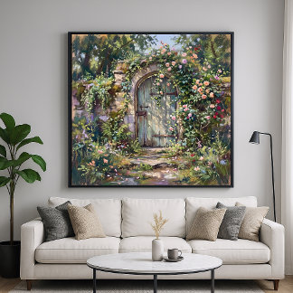 Geheime Tuindeur - Pastel impressionistische stijl Poster