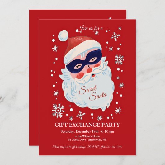 Geheime uitnodiging tot uitwisseling van cadeaus v (Voorkant / Achterkant)