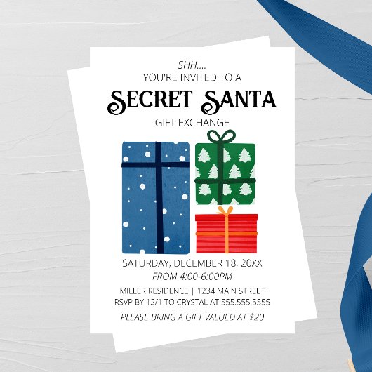Geheime uitnodiging tot uitwisseling van cadeaus v
