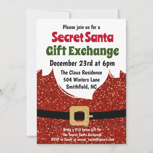 Geheime uitnodiging tot uitwisseling van cadeaus v (Voorkant)