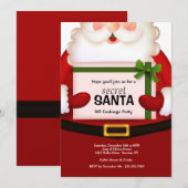 Geheime uitnodiging voor kerstfeestdag (Voorkant / Achterkant)