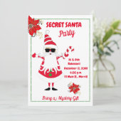 Geheime uitnodiging voor kerstfeestdagen (Staand voorkant)