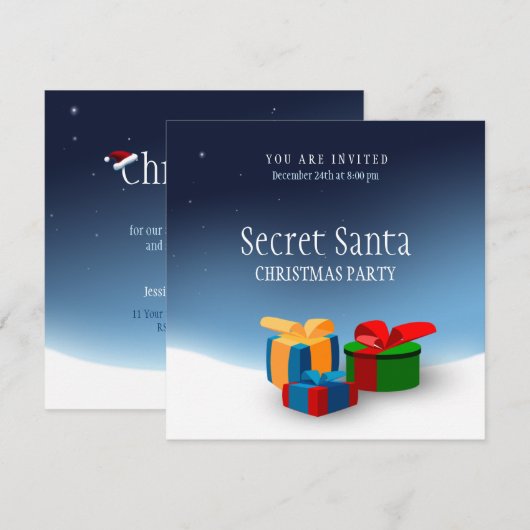 Geheime uitnodiging voor Santa (Voorkant / Achterkant)