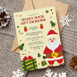 Geheime uitwisseling van cadeaus voor kerstmis kaart