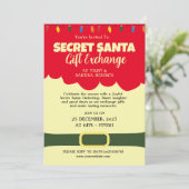 Geheime uitwisseling van cadeaus voor kerstmis kaart (Staand voorkant)