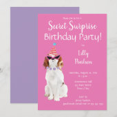 Geheime verrassing Birthday Party Funny Kaart (Voorkant / Achterkant)