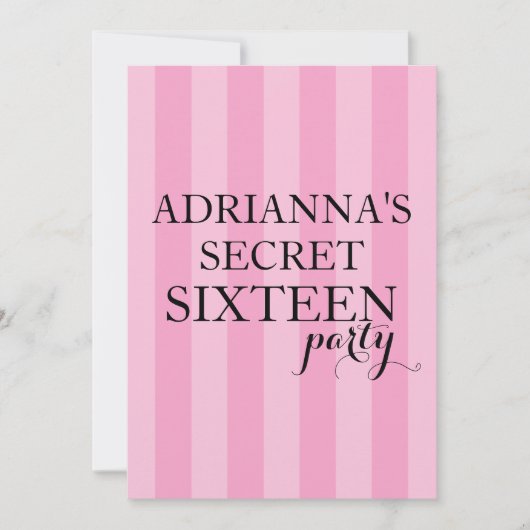 Geheime verrassing zweet zestien-partijenroze stre kaart (Voorkant)