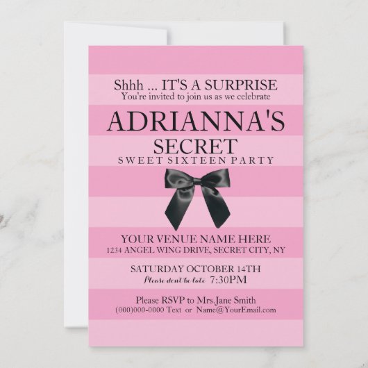 Geheime verrassing zweet zestien-partijenroze stre kaart (Achterkant)