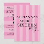 Geheime verrassing zweet zestien-partijenroze stre kaart (Voorkant / Achterkant)