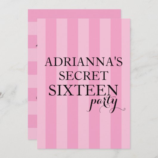 Geheime verrassing zweet zestien-partijenroze stre kaart (Voorkant / Achterkant)