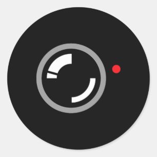 Geheime video-opname Grappige cameraman Halloween  Ronde Sticker