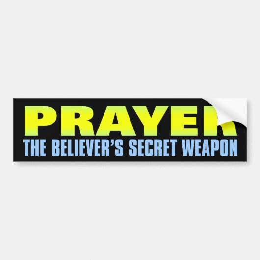 Geheime Weapon: Prayer Bumpersticker (Voorkant)