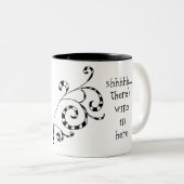 Geheime wijn Funny Mug Tweekleurige Koffiemok (Voorkant rechts)