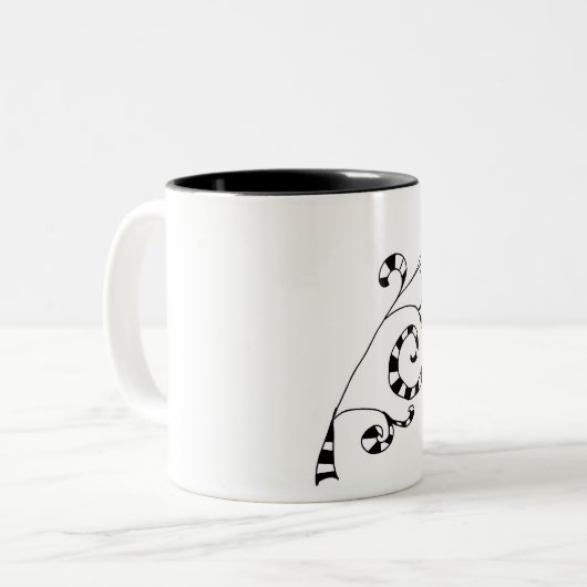 Geheime wijn Funny Mug Tweekleurige Koffiemok (Voorkant links)