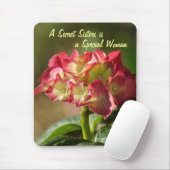 Geheime zuster Hydrangea Mousepad - pas aan Muismat (Met muis)