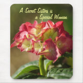 Geheime zuster Hydrangea Mousepad - pas aan Muismat (Voorkant)