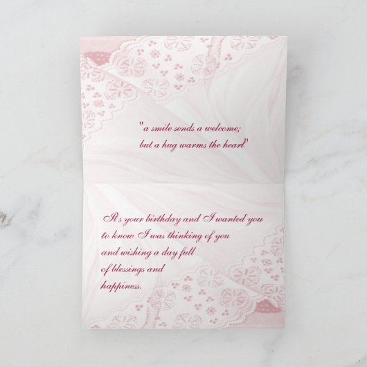 Geheime Zuster-Roze & Kant-iedere gelegenheid Kaart (Binnen)