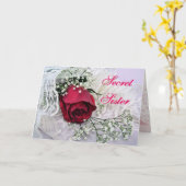 Geheime Zuster-Roze & Kant-iedere gelegenheid Kaart (Gele Bloem)