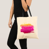 Geheimelijk een Zeemeermin - Canvas tas - Roze (Voorkant (product))