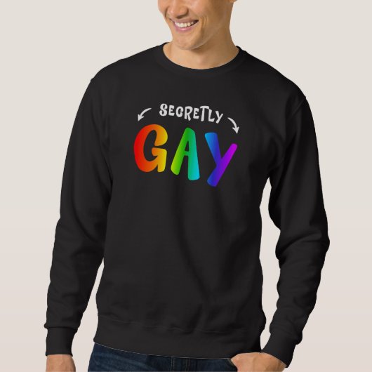 Geheimelijk Gay Lgbt Pride Rainbow Queer 1 Trui (Voorkant)