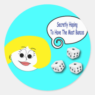 Geheimelijk hopend op de meeste Buncos Ronde Sticker