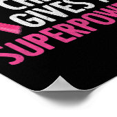 Geheimelijk hopende chemo geeft me superkrachten B Poster (Hoek)