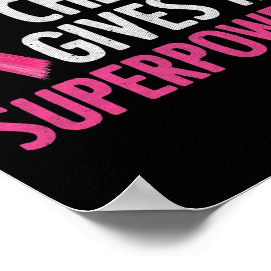 Geheimelijk hopende chemo geeft me superkrachten B Poster (Hoek)