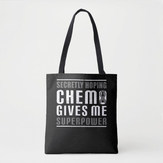 Geheimelijk hopende chemo geeft me Superpower Brai Tote Bag (Voorkant)