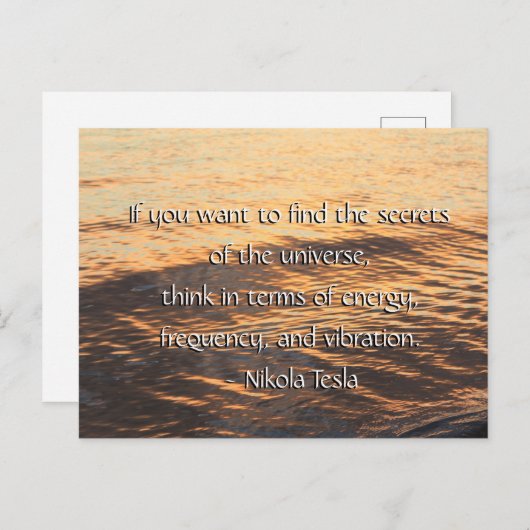 Geheimen van de Universe Quote (Nikola Tesla) Briefkaart (Voorkant / Achterkant)