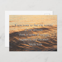 Geheimen van de Universe Quote (Nikola Tesla) Briefkaart