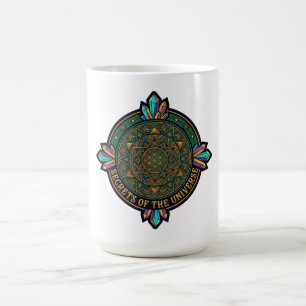 Geheimen Van Het Universum Vintage Kristal Mandala Koffiemok