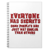Geheimen zijn cool grappig boek slogan ontwerp notitieboek (Voorkant)