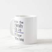 geheimhouding van het ontwerp van de grappige mok  (Voorkant links)