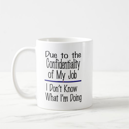 geheimhouding van het ontwerp van de grappige mok  (Links)