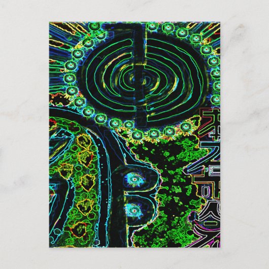 geheimzinnige kunst briefkaart (Voorkant)