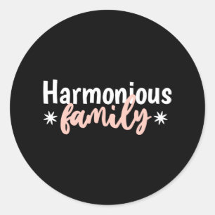 Gehele harmonieuze familie ronde sticker